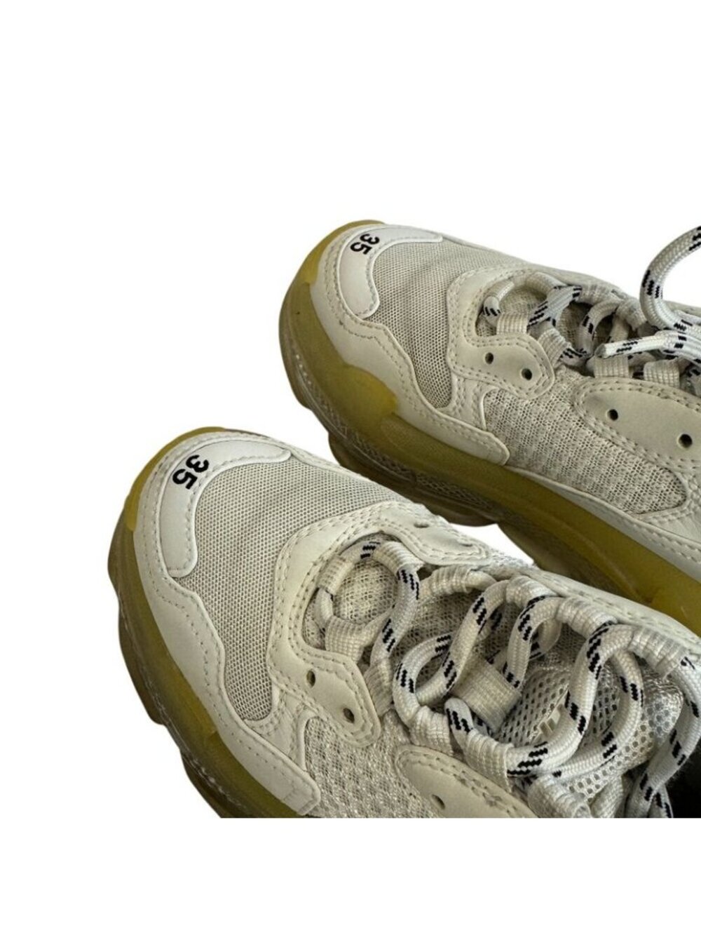 Balenciaga Clear Sole Triple S Sneakers White - Picture 6 of 8